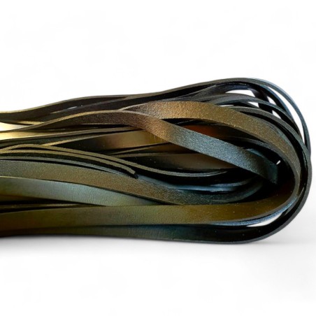 Genuine Leather Cord Flat 6x2mm Black