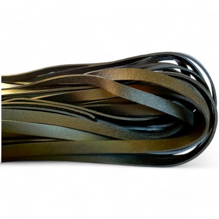 Genuine Leather Cord Flat 8x2mm Black