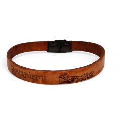 50 pcs Brown Vintage Colour Leather Bracelets With Laser  Engraving Black colour clasp....