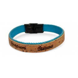 50 pcs Cork Bracelet with laser Engraving Black colour clasp. B05