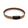 50 pcs Leather Bracelets With Laser Engraving Black colour clasp. B07