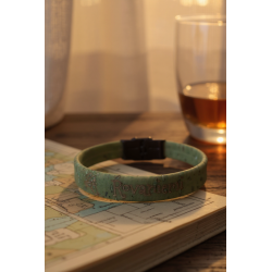 30 pcs Cork Bracelets With Laser Engraving Black colour clasp. B11