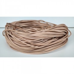 3mm 50mtrs Natural Genuine Leather Cord Round