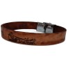 30 pcs Brown Vintage Colour Leather Bracelets With Laser Engraving and Silver colour clasp B01