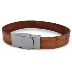 30 pcs Brown Vintage Colour Leather Bracelets With Laser Engraving and Silver colour clasp B01