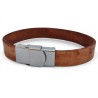 50 pcs Brown Vintage Colour Leather Bracelets With Laser Engraving and Silver colour clasp B01