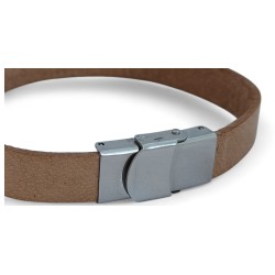 30 pcs Leather Bracelets With Laser Engraving Silver coulor clasp. B08