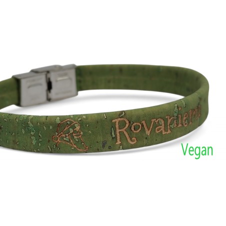 50 pcs Cork Bracelets With Laser Engraving Silver colour clasp. B10