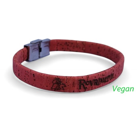 30 pcs Cork Bracelets With Laser Engraving Black colour clasp. B09