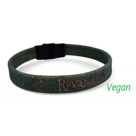 30 pcs Cork Bracelets With Laser Engraving Black colour clasp. B11